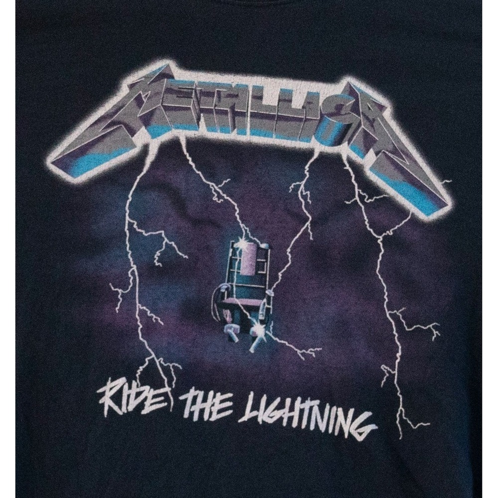 Metallica Ride The Lightning T-Shirt Black Size L - Picture 2 of 6